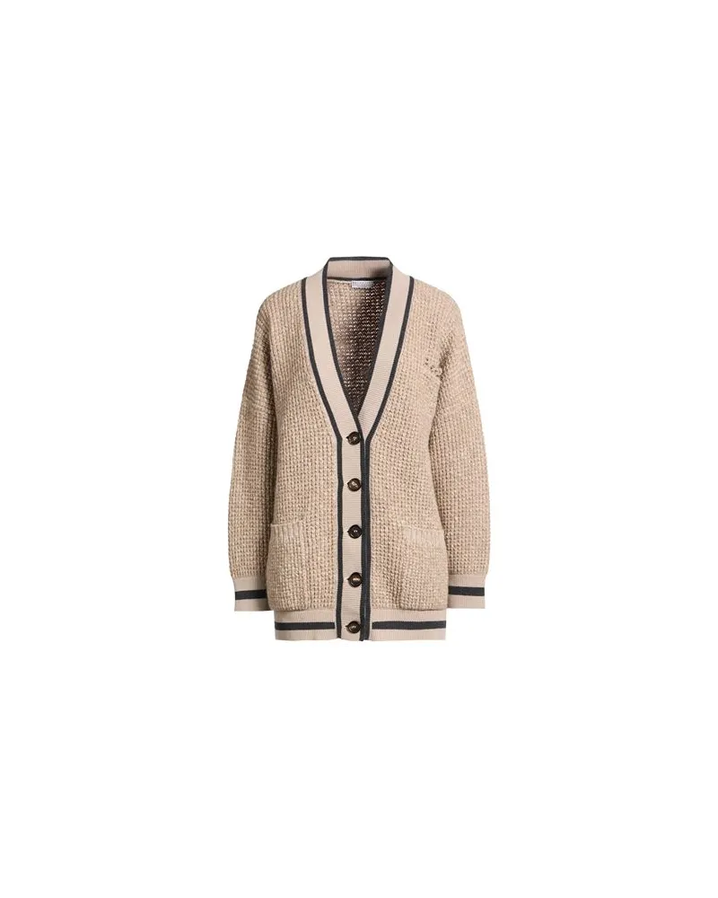 Brunello Cucinelli STRICKWAREN - Strickjackenauf YOOX.COM Sand