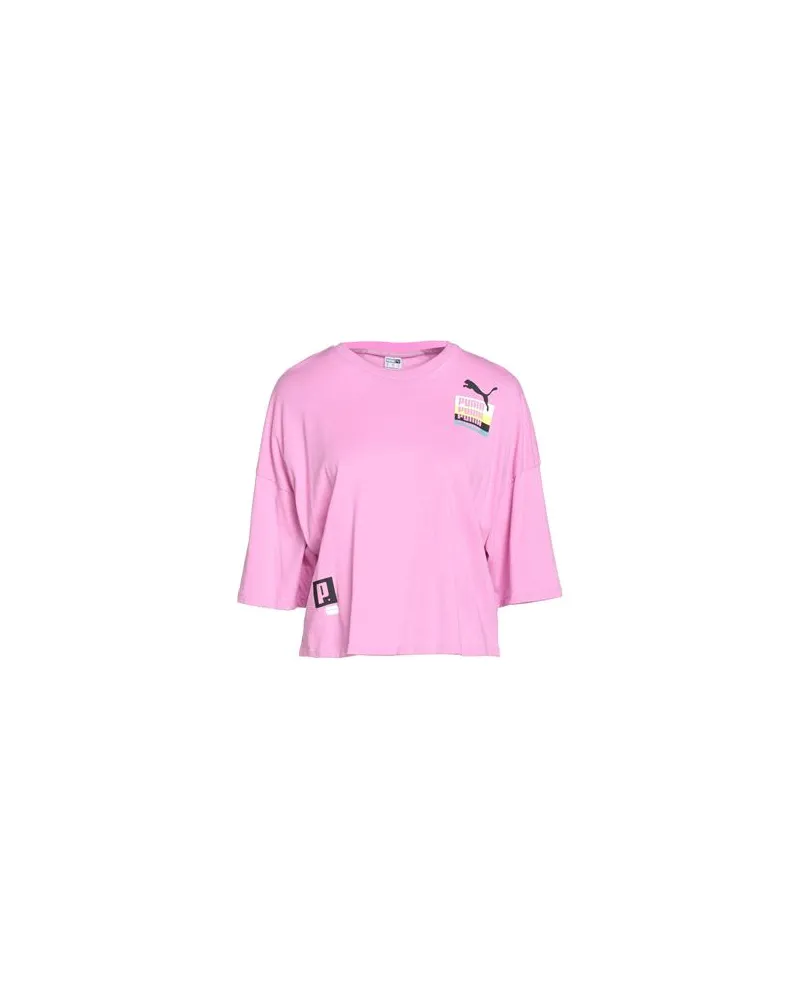 Puma Brand Love Oversized Tee  - TOPS - T-shirtsauf YOOX.COM Rosa