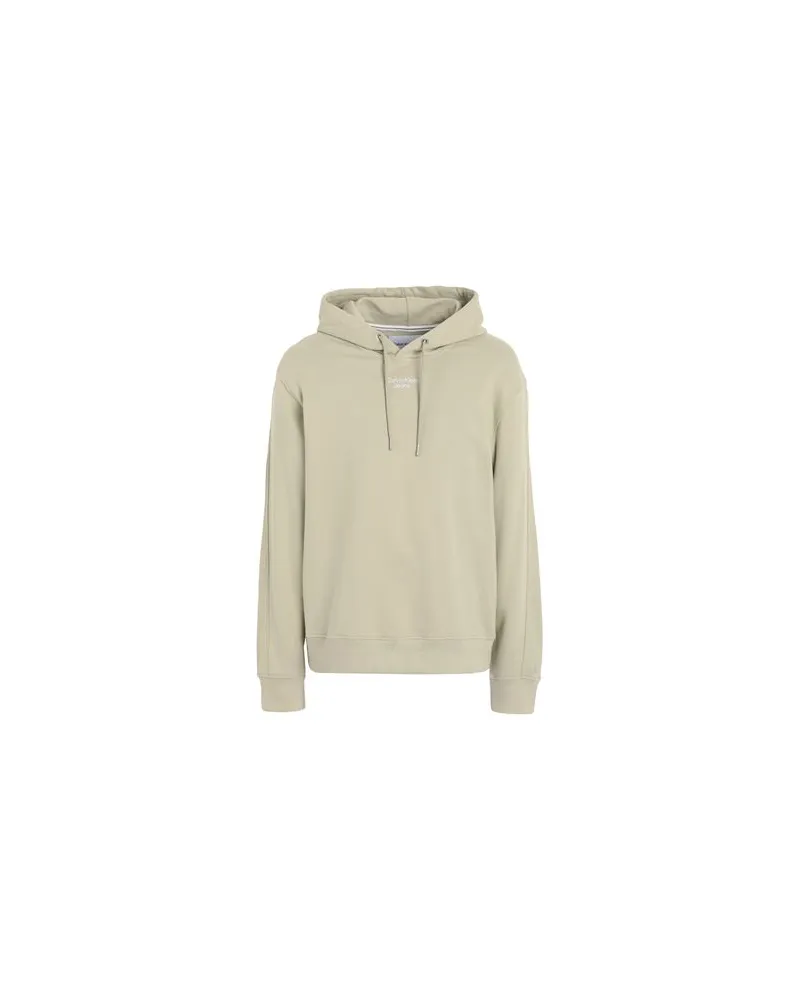 Calvin Klein STACKED LOGO HOODIE  - TOPS - Sweatshirtsauf YOOX.COM Grün