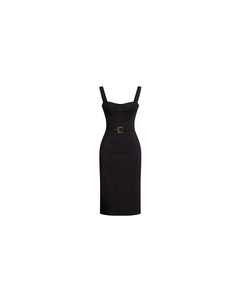 Versace Jeans KLEIDER - Midi-Kleiderauf YOOX.COM Schwarz