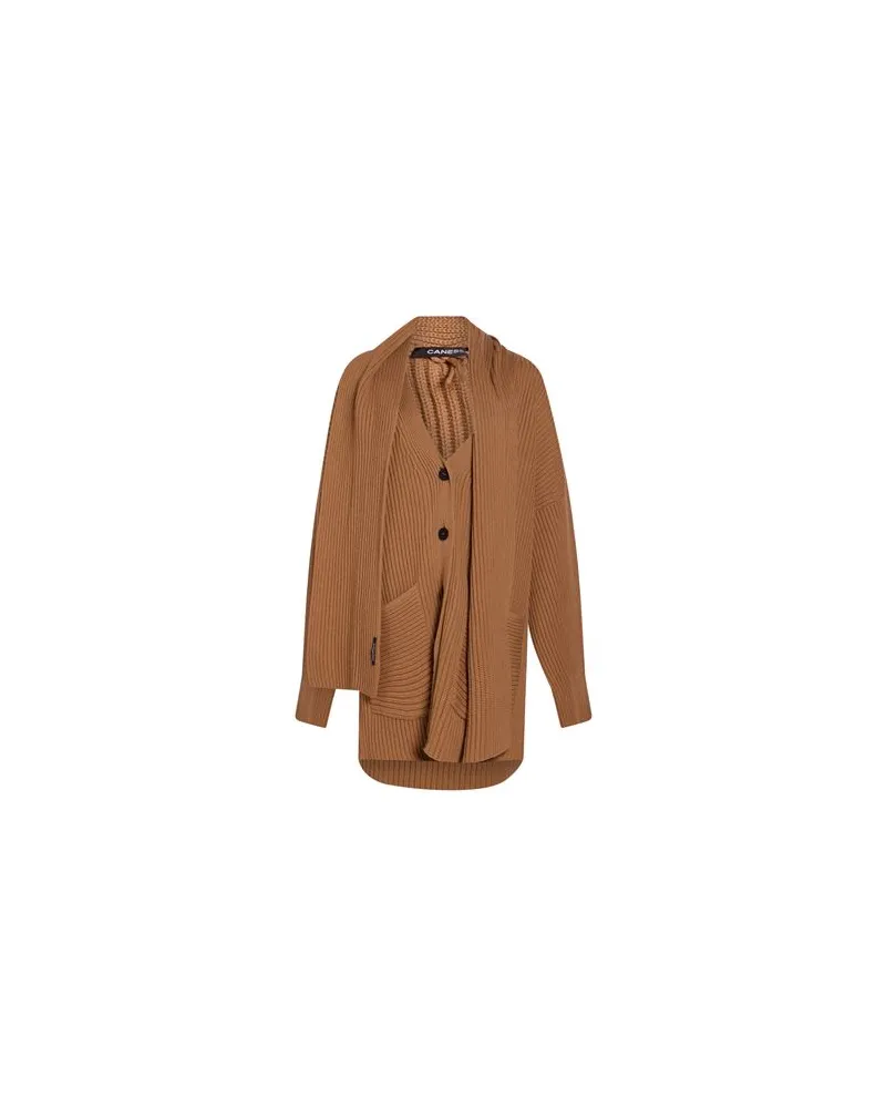Canessa STRICKWAREN - Strickjackenauf YOOX.COM Kamel