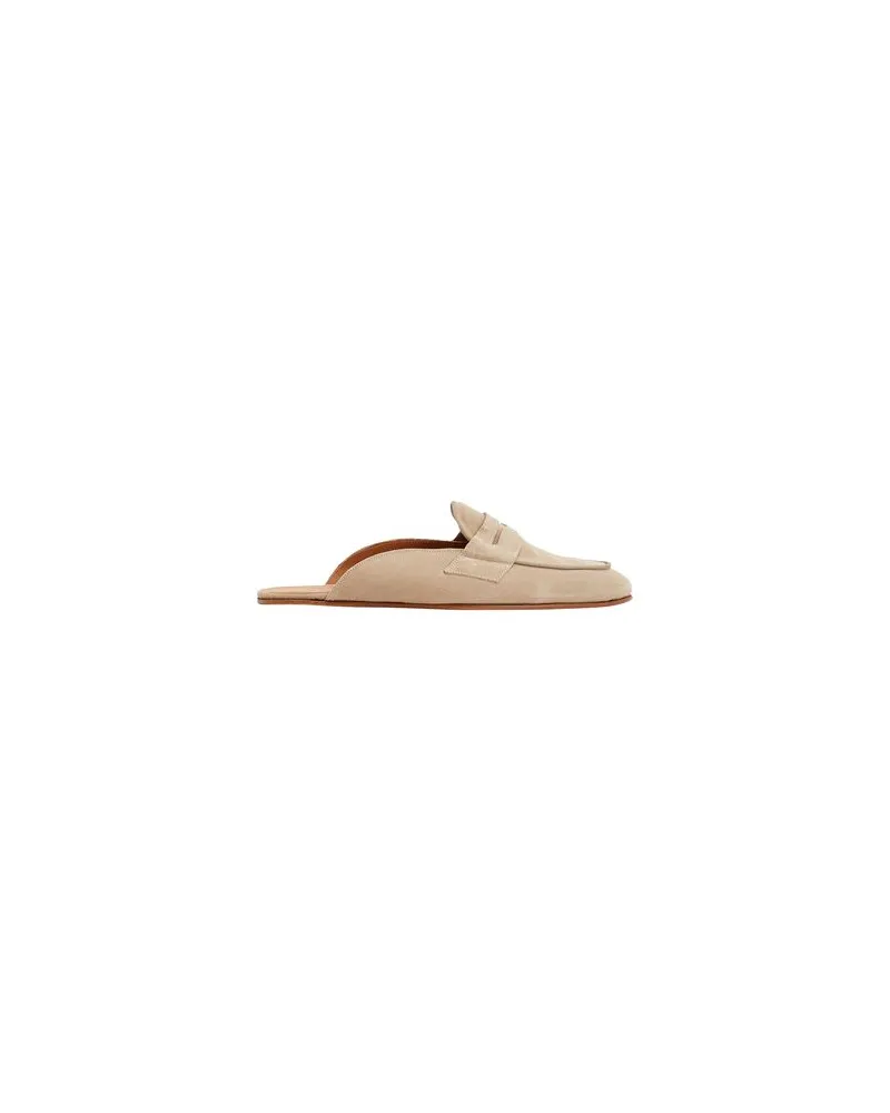 8 by Yoox SUEDE LEATHER PENNY MULES  - SCHUHE - Mules & Clogsauf YOOX.COM Beige