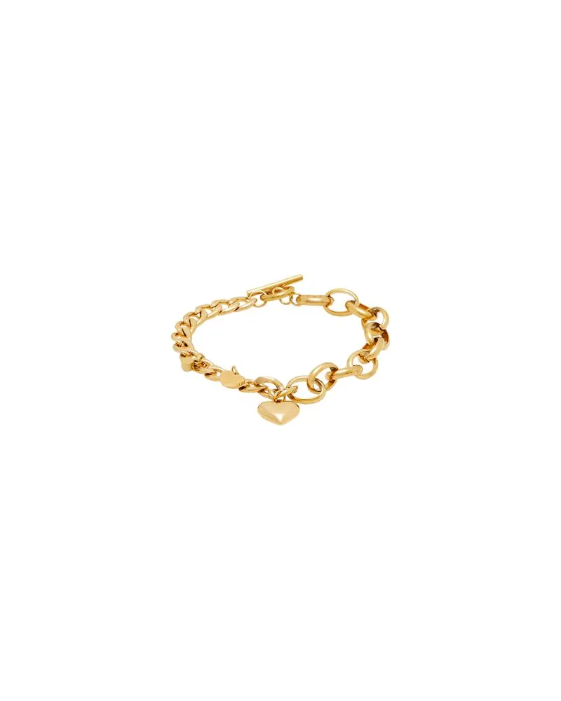 8 by Yoox CHAIN BRACELET WITH HEART PENDANTS - SCHMUCK und UHREN - Armbänderauf YOOX.COM Gold