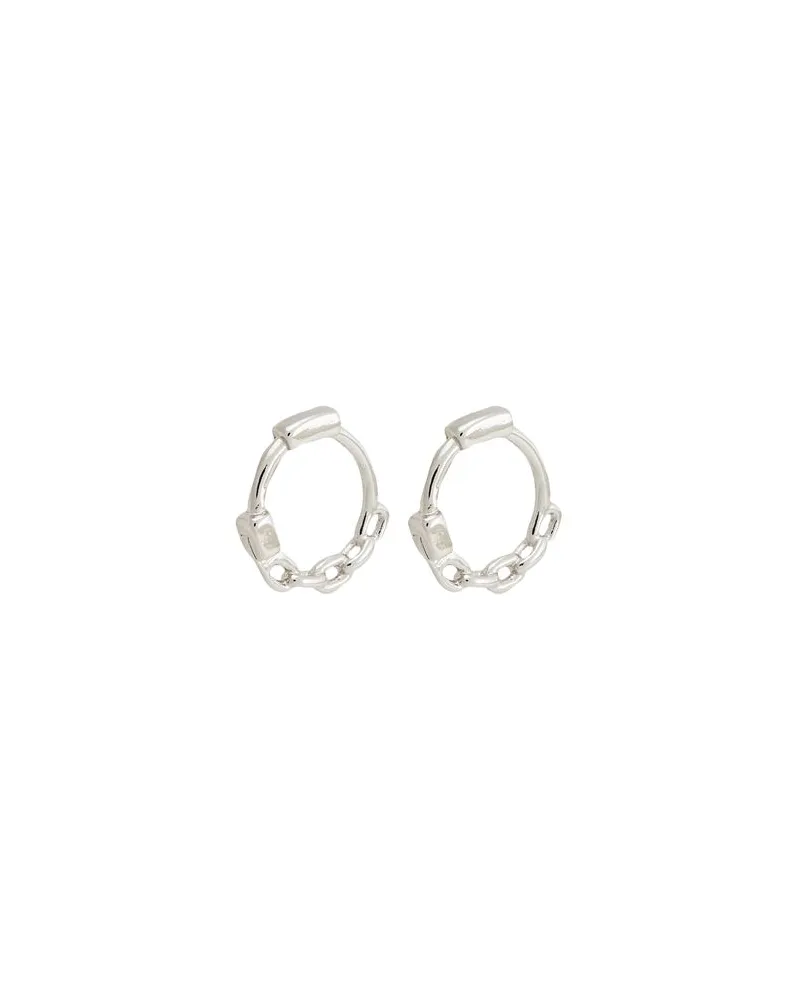 8 by Yoox PIERCING CHAIN SMALL HOOPS  - SCHMUCK und UHREN - Ohrringeauf YOOX.COM Silber