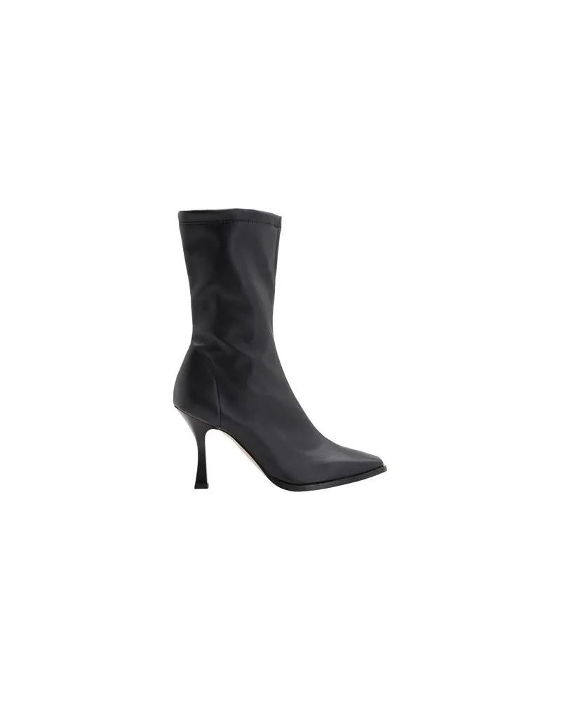 8 by Yoox GLOVE STRETCH LEATHER SQUARE TOE HEELED ANKLE BOOTS  - SCHUHE - Stiefelettenauf YOOX.COM Schwarz