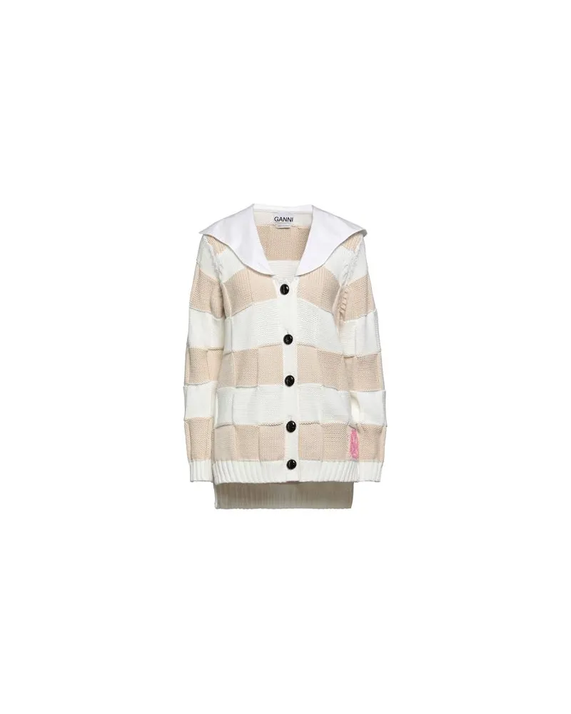 Ganni STRICKWAREN - Strickjackenauf YOOX.COM Beige