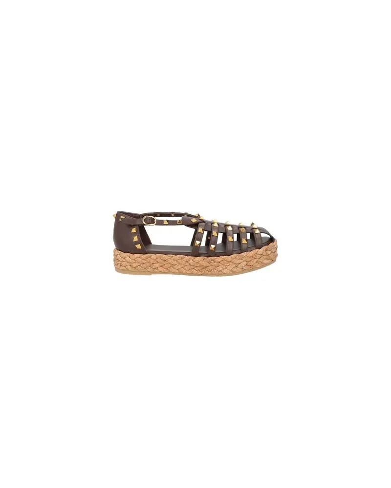Valentino Garavani SCHUHE - Sandalenauf YOOX.COM Dunkelbraun