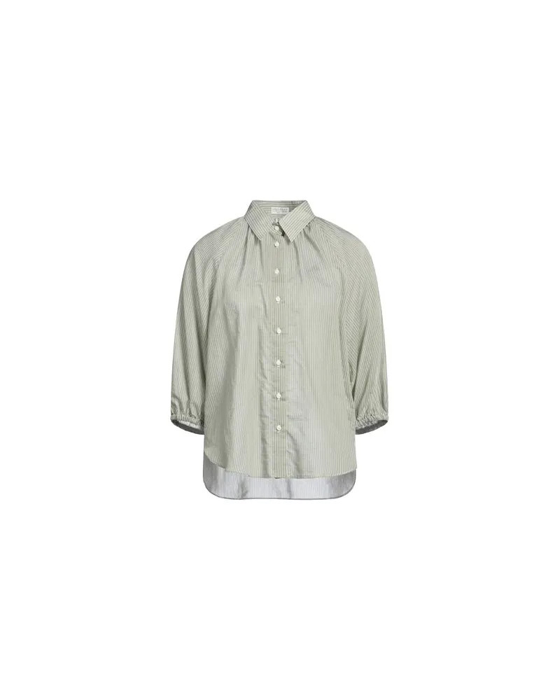 Brunello Cucinelli TOPS - Hemdenauf YOOX.COM Salbeigrün