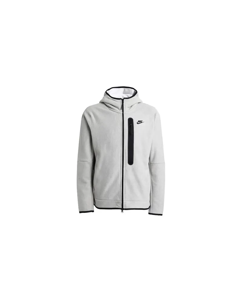 Nike Sportswear Tech Fleece Men's Full-Zip Winterized Hoodie - TOPS - Sweatshirtsauf YOOX.COM Hellgrau
