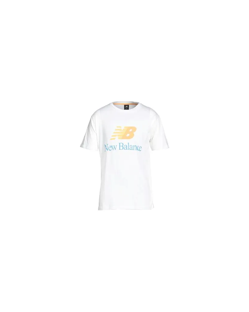 New Balance Essentials Celebrate Split Logo Tee  - TOPS - T-shirtsauf YOOX.COM Weiß