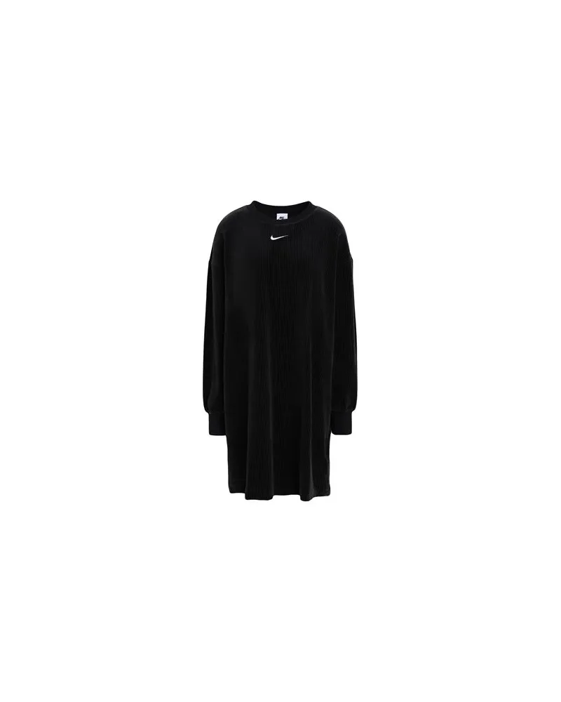 Nike Sportswear Women's Velour Long-Sleeve Crew Dress  - KLEIDER - Mini-Kleiderauf YOOX.COM Schwarz