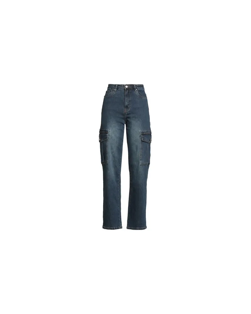 MET  COUTURE - HOSEN & RÖCKE - Jeanshosenauf YOOX.COM Blau
