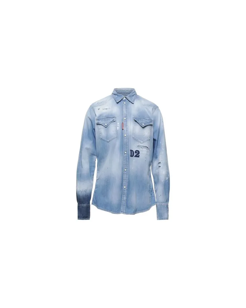 Dsquared2 TOPS - Jeanshemdenauf YOOX.COM Blau