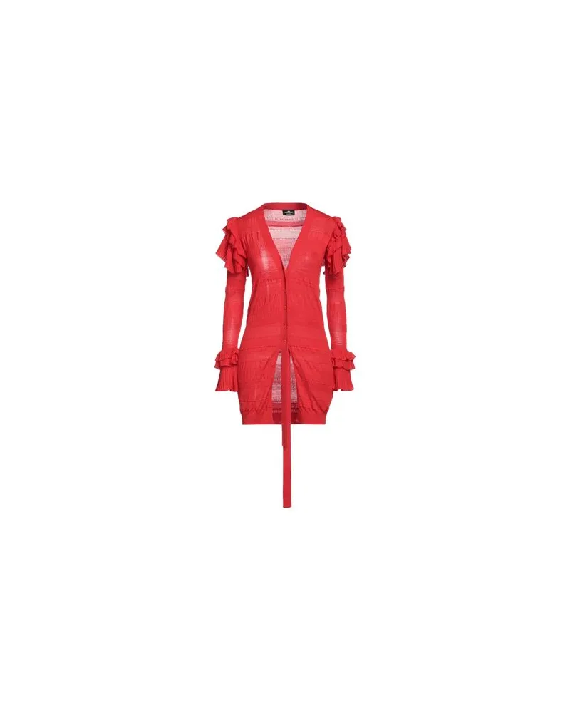 Elisabetta Franchi STRICKWAREN - Strickjackenauf YOOX.COM Rot