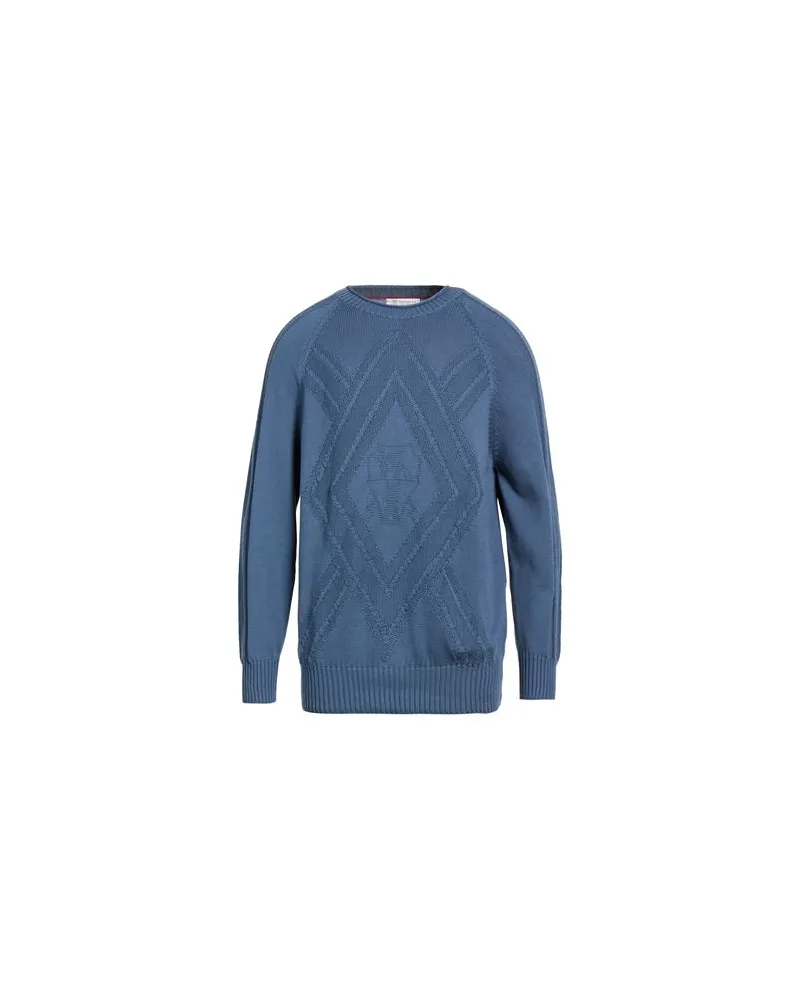 Brunello Cucinelli STRICKWAREN - Pulloverauf YOOX.COM Taubenblau