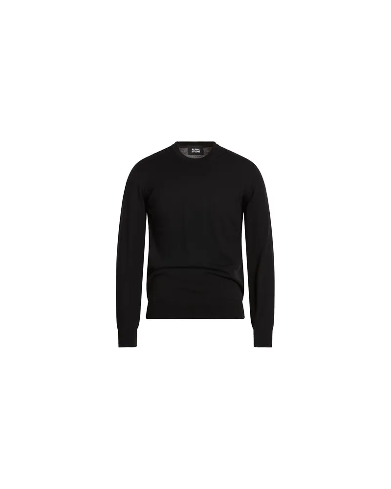 Alpha Studio STRICKWAREN - Pulloverauf YOOX.COM Schwarz