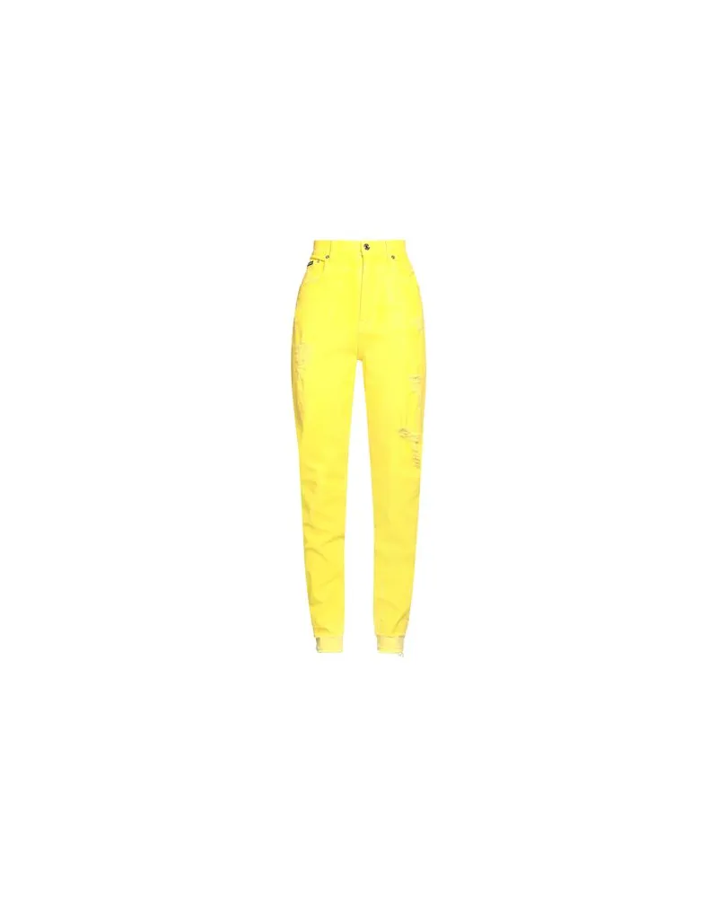 Dolce & Gabbana HOSEN & RÖCKE - Jeanshosenauf YOOX.COM Gelb