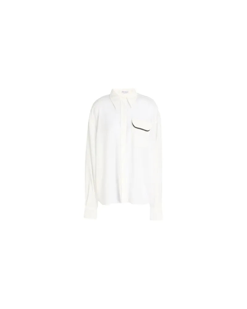 Brunello Cucinelli TOPS - Hemdenauf YOOX.COM Weiß