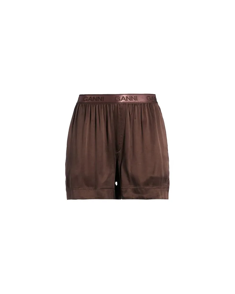 Ganni HOSEN & RÖCKE - Shorts & Bermudashortsauf YOOX.COM Dunkelbraun