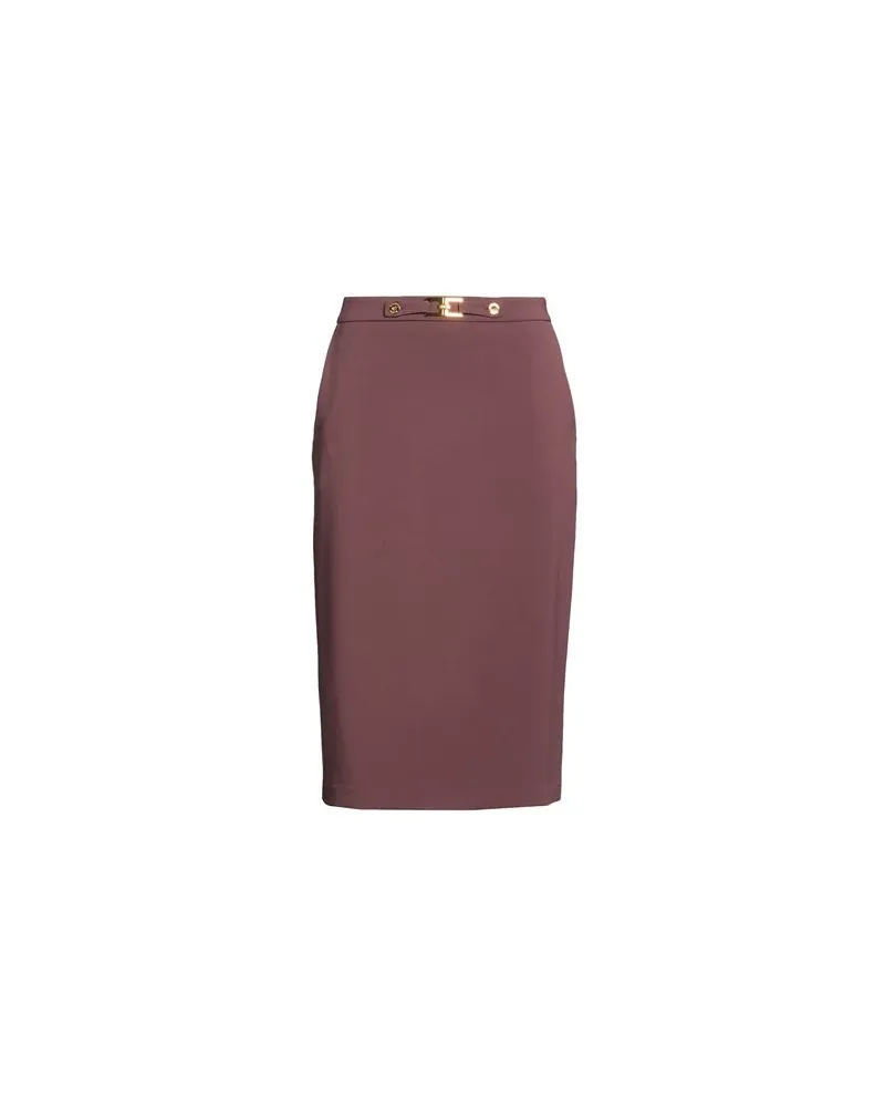 Elisabetta Franchi HOSEN & RÖCKE - Midi-Röckeauf YOOX.COM Schokobraun