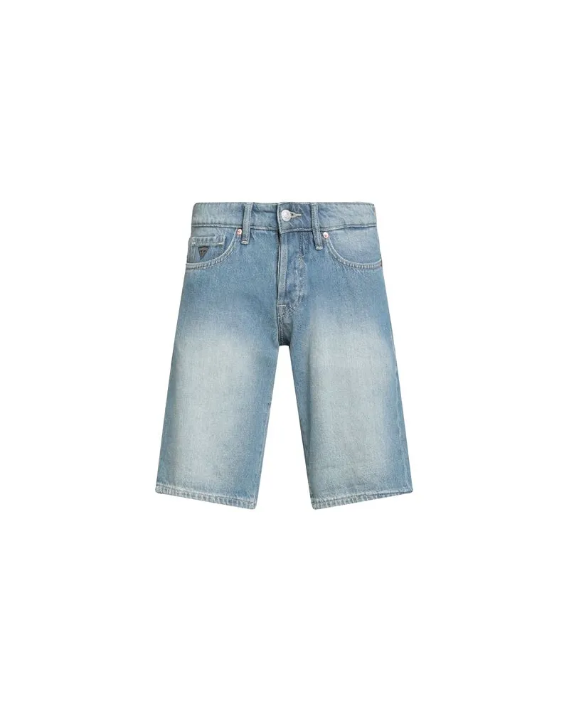 Guess HOSEN & RÖCKE - Jeansshortsauf YOOX.COM Blau