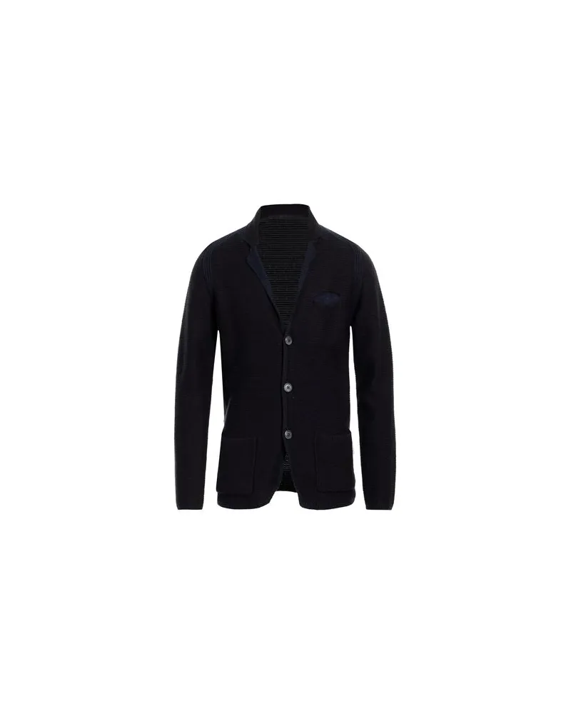BERNA STRICKWAREN - Strickjackenauf YOOX.COM Marineblau
