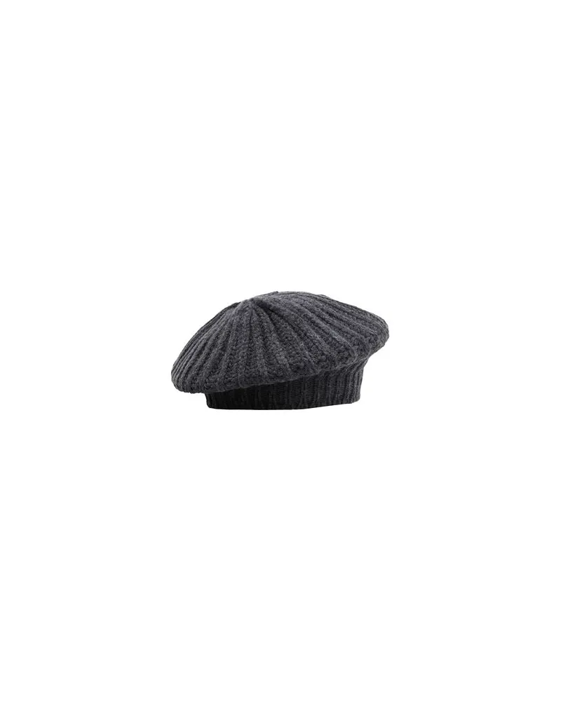 8 by Yoox RECYCLED WOOL BERET  - ACCESSOIRES - Mützen & Hüteauf YOOX.COM Blei