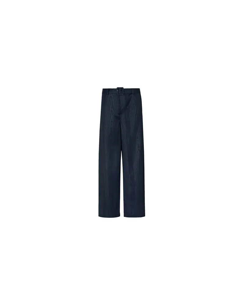 8 by Yoox MOIRÉ WIDE-LEG TROUSERS  - HOSEN & RÖCKE - Hosenauf YOOX.COM Nachtblau