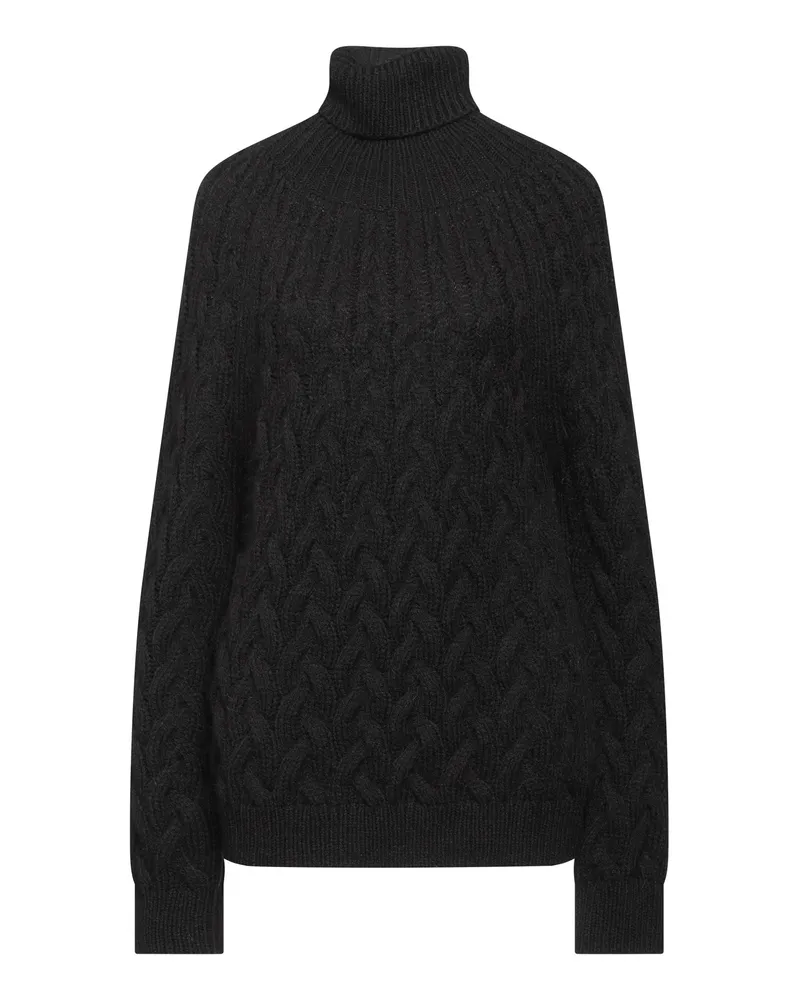 Alpha Studio Rollkragenpullover Schwarz