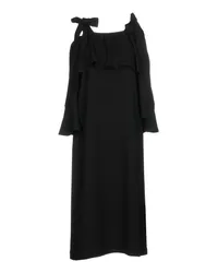 Ganni Midi-Kleid Schwarz