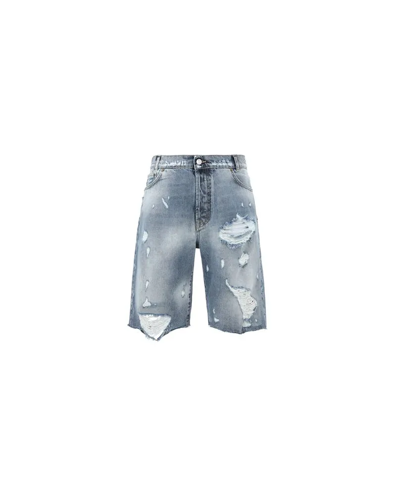 Buscemi DESTROYED DENIM  - HOSEN & RÖCKE - Jeansshortsauf YOOX.COM Blau