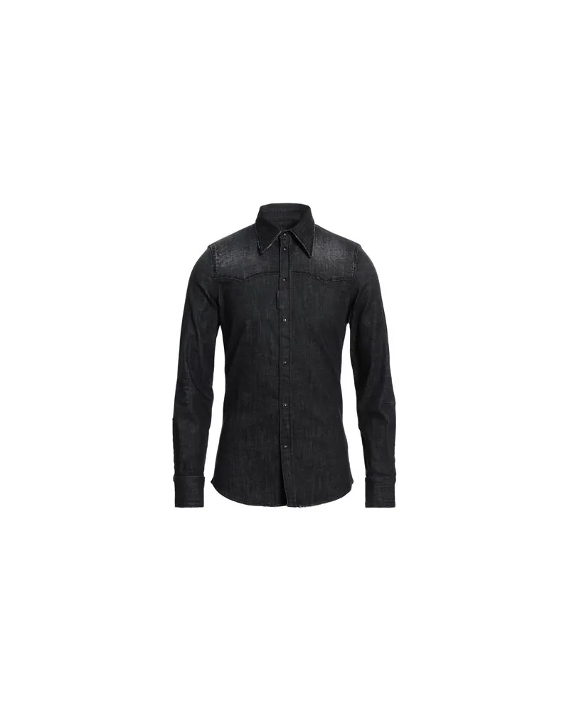 Dsquared2 TOPS - Jeanshemdenauf YOOX.COM Schwarz