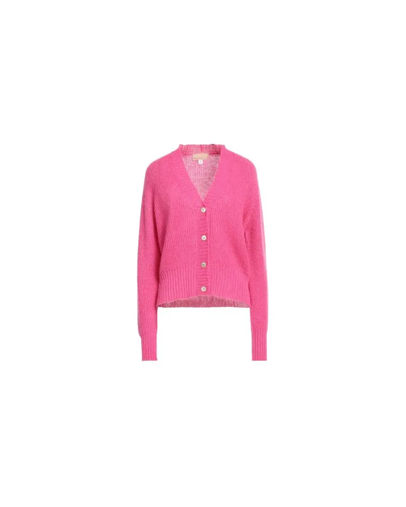 120% Lino STRICKWAREN - Strickjackenauf YOOX.COM Fuchsia