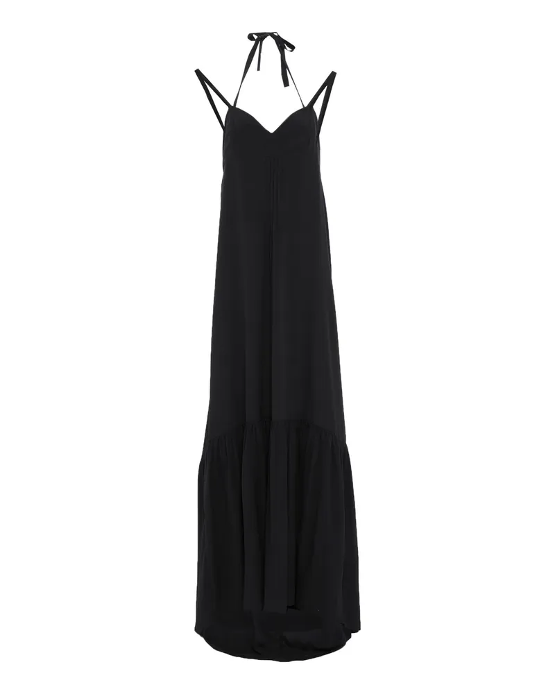 Manila Grace Maxi-Kleid Schwarz