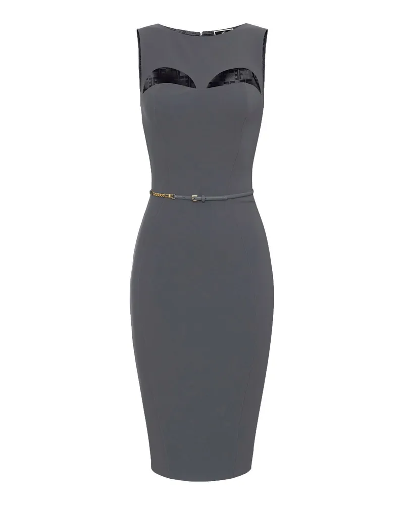 Elisabetta Franchi Midi-Kleid Grau