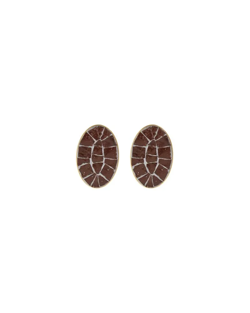 Jil Sander SCHMUCK und UHREN - Ohrringeauf YOOX.COM Dunkelbraun