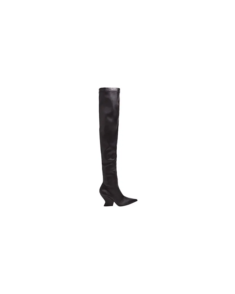 8 by Yoox STRETCH OVER-THE-KNEE WEDGE SOLE BOOTS  - SCHUHE - Stiefelauf YOOX.COM Schwarz