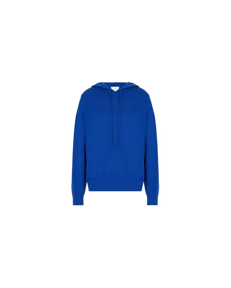 8 by Yoox KNIT HOODIE  - STRICKWAREN - Pulloverauf YOOX.COM Blau