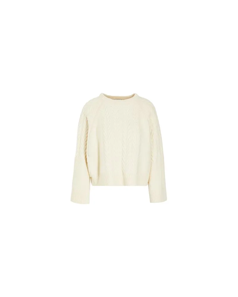 8 by Yoox WOOL CABLE KNIT SWEATER - STRICKWAREN - Pulloverauf YOOX.COM Elfenbein