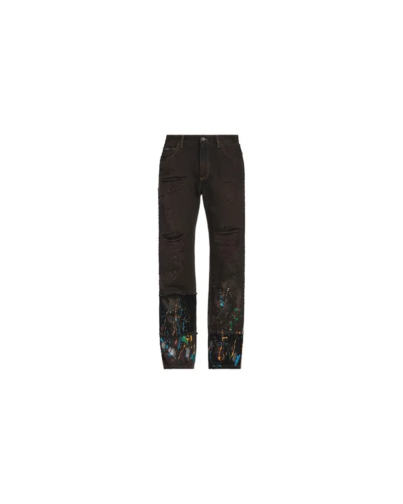 Dolce & Gabbana HOSEN & RÖCKE - Jeanshosenauf YOOX.COM Dunkelbraun