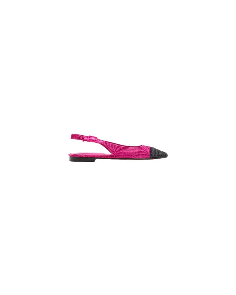 8 by Yoox RAFFIA SLINGBACK FLAT PUMPS  - SCHUHE - Ballerinasauf YOOX.COM Fuchsia