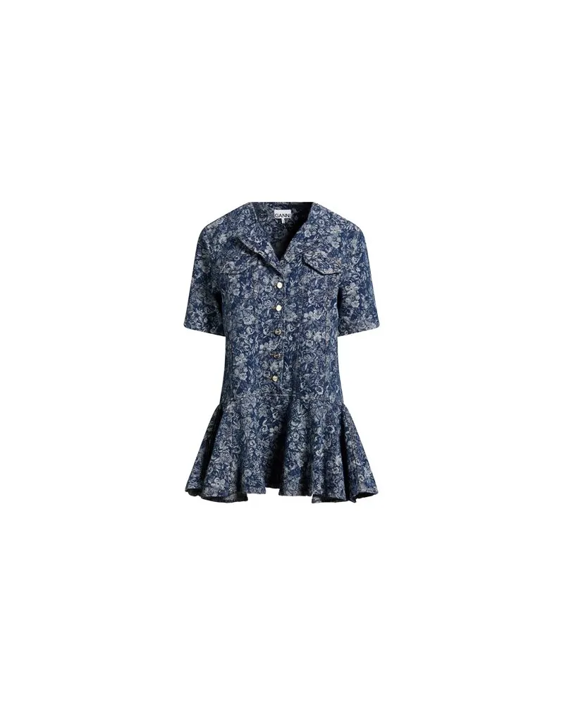 Ganni KLEIDER - Mini-Kleiderauf YOOX.COM Blau