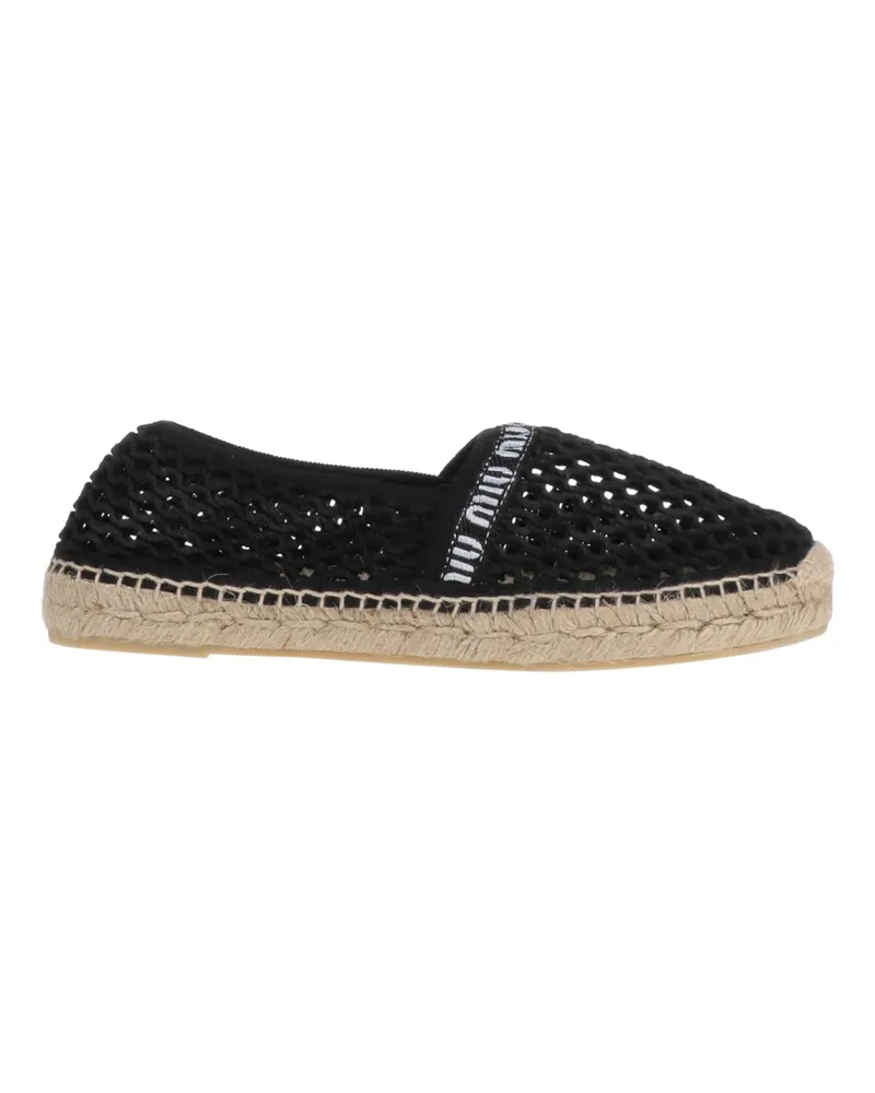 Miu Miu Espadrilles Schwarz