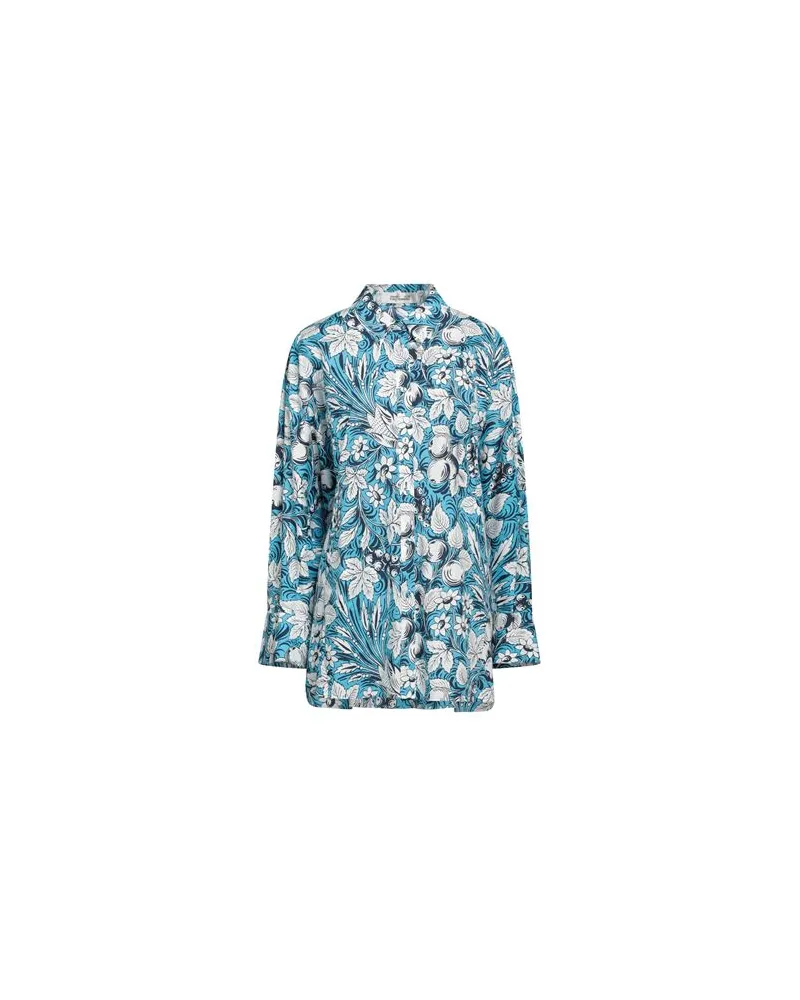 Diane von Furstenberg TOPS - Hemdenauf YOOX.COM Azurblau