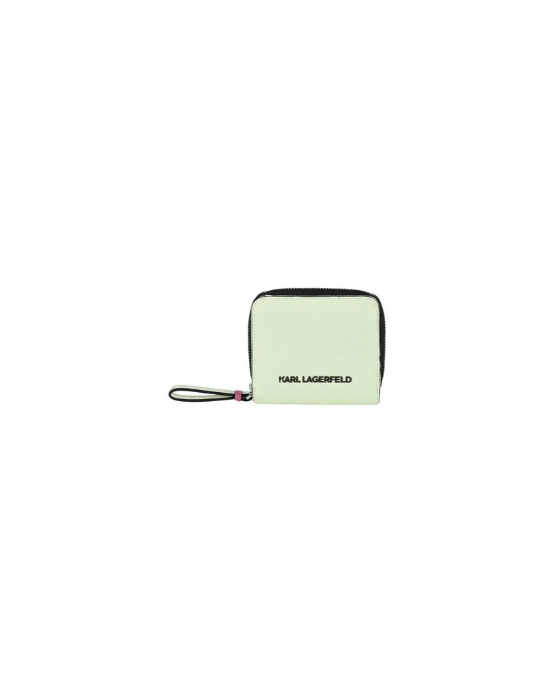Karl Lagerfeld K/SKUARE EMBOSSED SM ZIP WLT  - Kleinlederwaren - Brieftaschenauf YOOX.COM Säuregrün