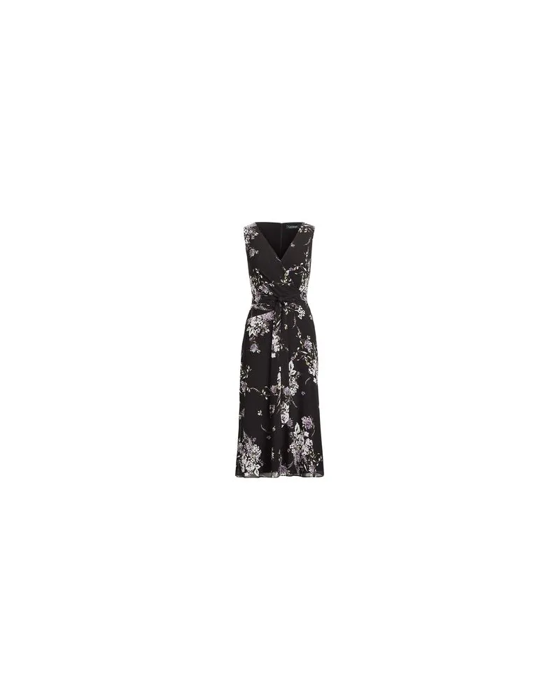 Ralph Lauren FLORAL GEORGETTE MIDI DRESS   - KLEIDER - Midi-Kleiderauf YOOX.COM Schwarz
