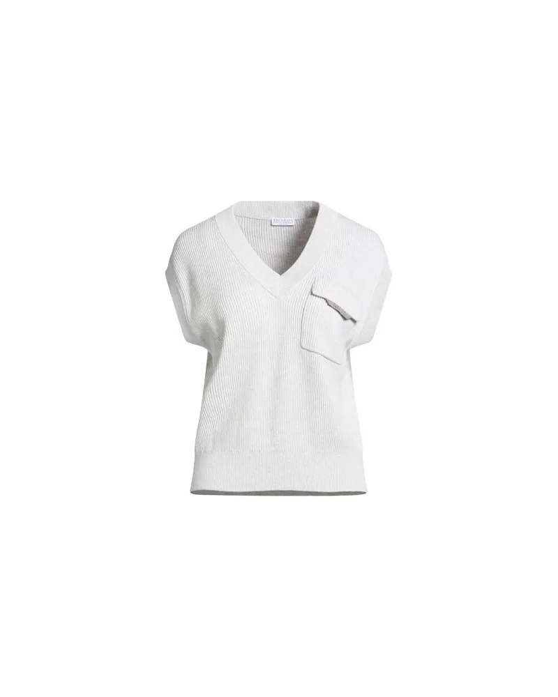 Brunello Cucinelli STRICKWAREN - Pulloverauf YOOX.COM Hellgrau