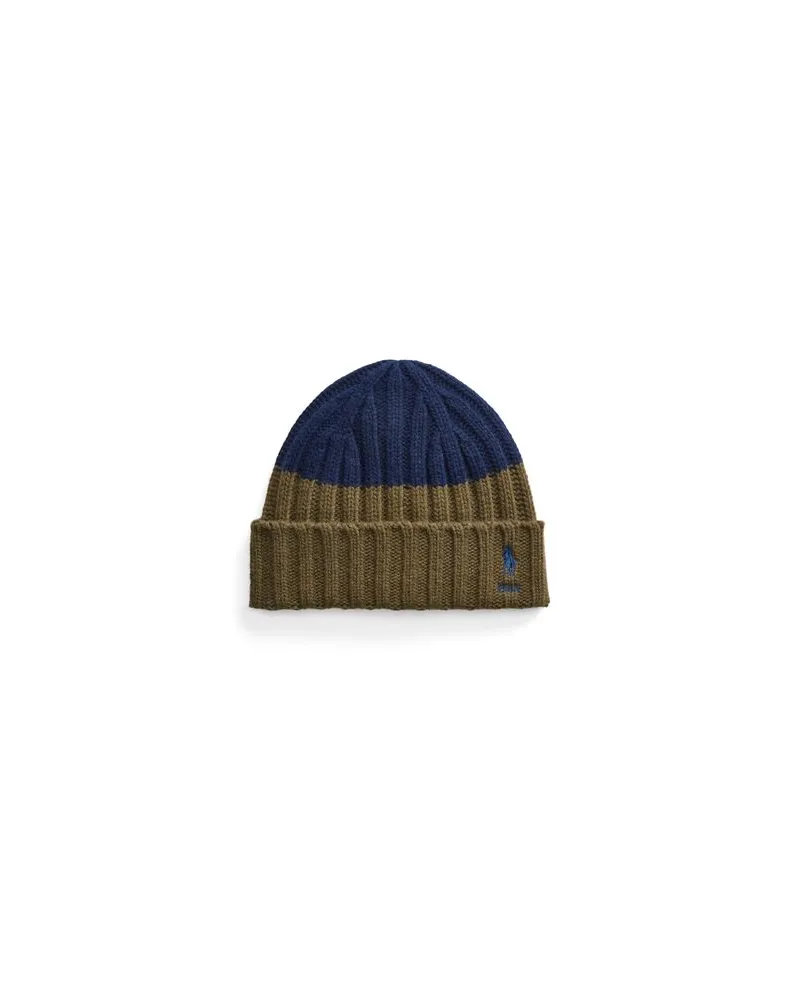 Ralph Lauren RIB-KNIT MERINO WOOL-BLEND BEANIE  - ACCESSOIRES - Mützen & Hüteauf YOOX.COM Militärgrün