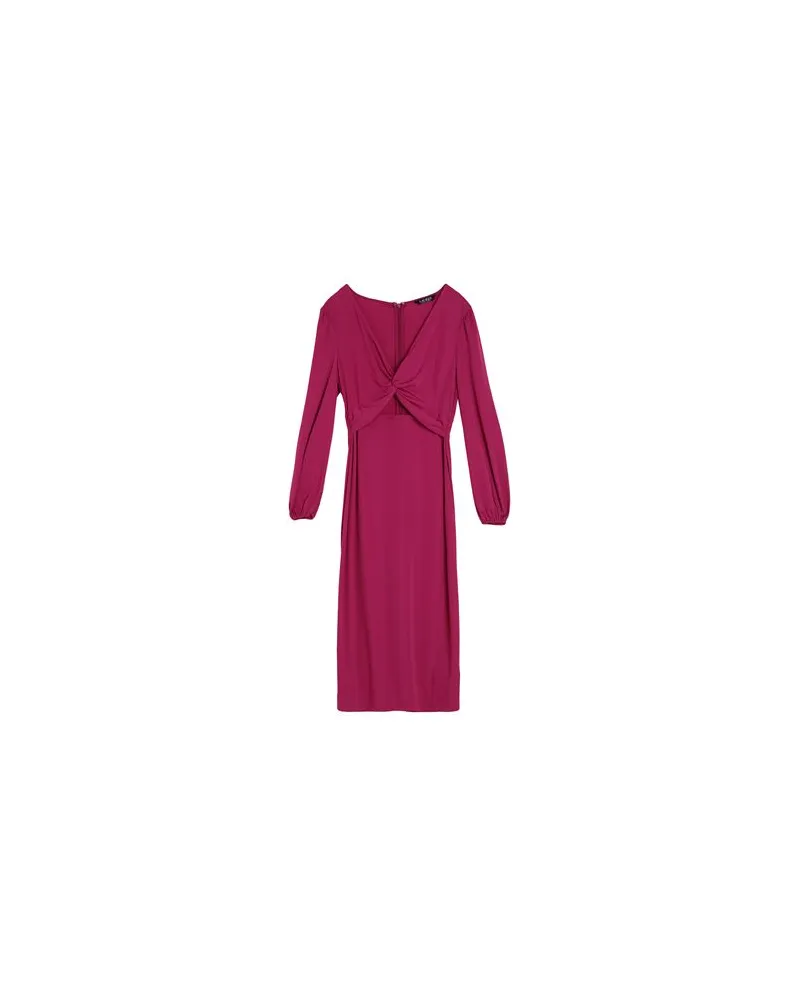 Ralph Lauren TWIST-FRONT JERSEY CUTOUT DRESS  - KLEIDER - Midi-Kleiderauf YOOX.COM Magenta