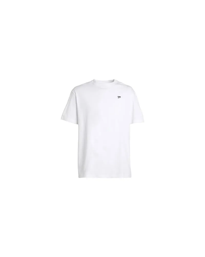 Puma DOWNTOWN Badge Tee  - TOPS - T-shirtsauf YOOX.COM Weiß